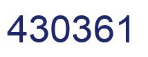 Number 430361 blue image