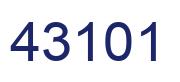 Number 43101 blue image
