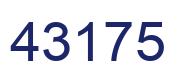 Number 43175 blue image