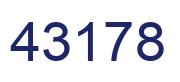 Number 43178 blue image
