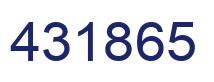 Number 431865 blue image