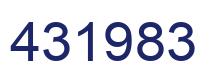 Number 431983 blue image