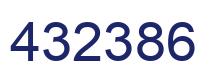Number 432386 blue image