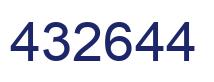 Number 432644 blue image