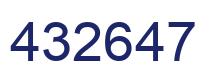 Number 432647 blue image