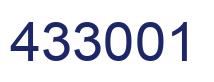 Number 433001 blue image