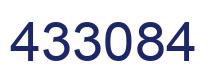 Number 433084 blue image