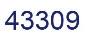 Number 43309 blue image