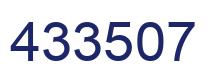 Number 433507 blue image
