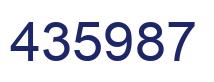 Number 435987 blue image