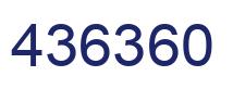 Number 436360 blue image