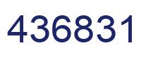 Number 436831 blue image