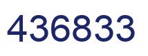 Number 436833 blue image
