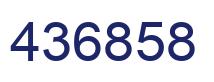 Number 436858 blue image