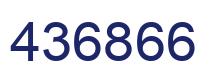 Number 436866 blue image
