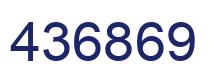 Number 436869 blue image