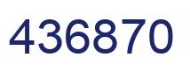 Number 436870 blue image
