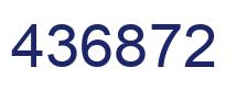 Number 436872 blue image