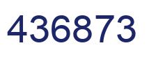 Number 436873 blue image