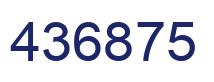 Number 436875 blue image