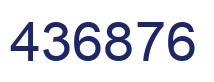 Number 436876 blue image
