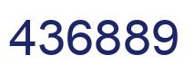 Number 436889 blue image