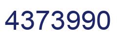 Number 4373990 blue image