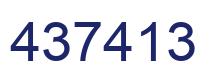 Number 437413 blue image