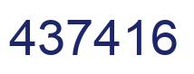 Number 437416 blue image