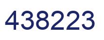 Number 438223 blue image