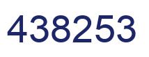 Number 438253 blue image