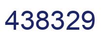 Number 438329 blue image