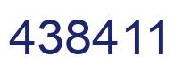 Number 438411 blue image