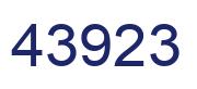 Número 43923 imagen azul