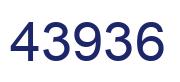 Number 43936 blue image