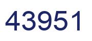 Number 43951 blue image