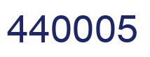 Number 440005 blue image