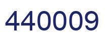 Number 440009 blue image