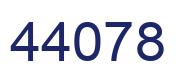 Number 44078 blue image