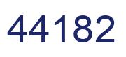 Number 44182 blue image