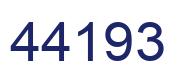 Number 44193 blue image