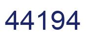 Number 44194 blue image