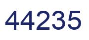Number 44235 blue image