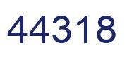 Number 44318 blue image