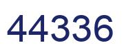 Number 44336 blue image