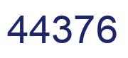 Number 44376 blue image