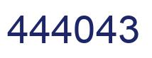Number 444043 blue image