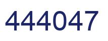 Number 444047 blue image