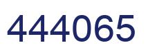 Number 444065 blue image