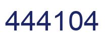 Number 444104 blue image